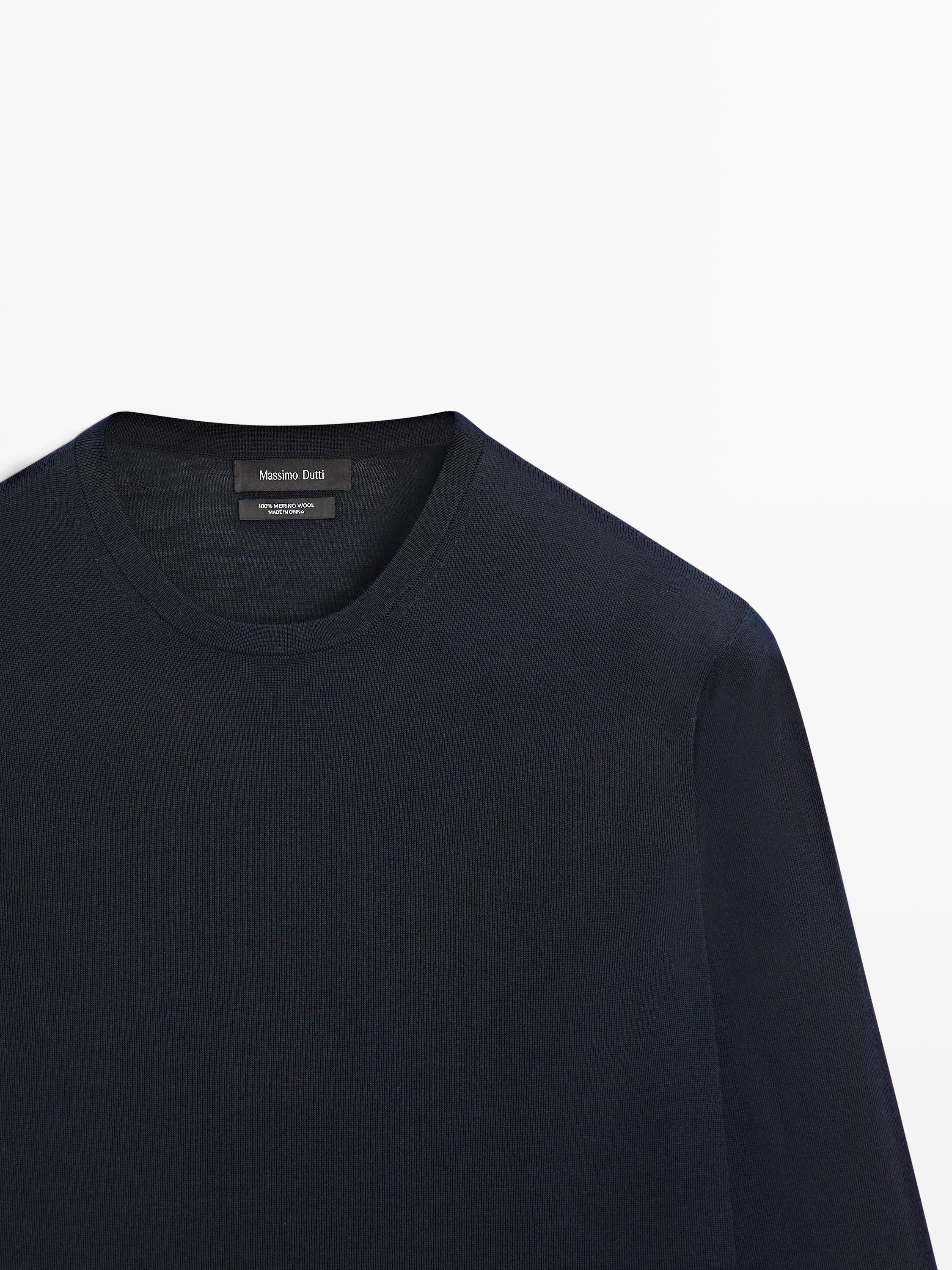100% merino wool knit sweater
